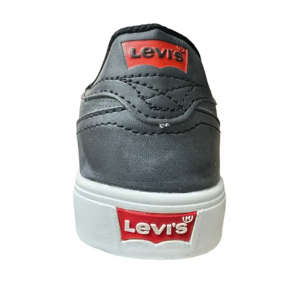 LEVI'S COURTRIGHT MEN'S SNEAKERS BLACK SIZE 8.5 LOW TOP CASUAL SHOES NEW
